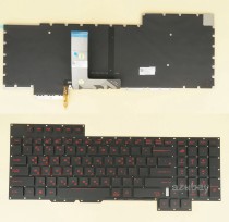 Korean KR & US Keyboard for Laptop ASUS ROG G701V G701VI G701VIK G701VO GX700V GX700VO, Backlit, Black