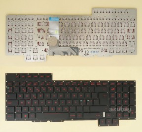Scandinavian Nordic Danish Norwegian Swedish Finnish Keyboard Dansk tastatur Norsk tastatur Suomi näppäimistö Svensk tangentbord for Laptop ASUS ROG G701V G701VI G701VIK G701VO GX700V GX700VO, Backlight version without Backlight board, Black