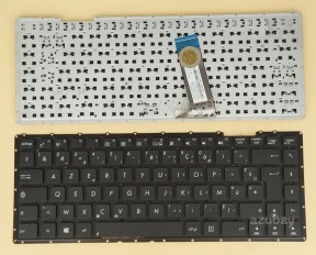 French Keyboard AZERTY Français Clavier for Laptop Asus F454L F454LA F454LD F454LJ F454W F454WA F454WE F455L F455LA F455LD F455LJ F455W F455WA F455WE K455LA K455LB K455LD K455LJ K455LN P451CA P453MA R411CA R411MA, Black