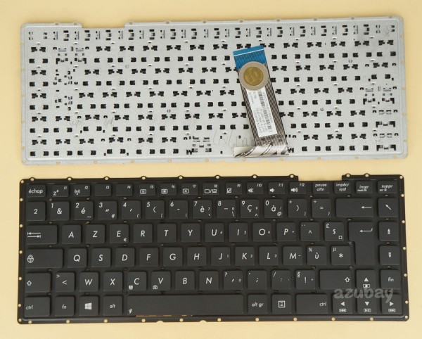 French Keyboard AZERTY Français Clavier for Laptop Asus F454L F454LA F454LD F454LJ F454W F454WA F454WE F455L F455LA F455LD F455LJ F455W F455WA F455WE K455LA K455LB K455LD K455LJ K455LN P451CA P453MA R411CA R411MA, Black