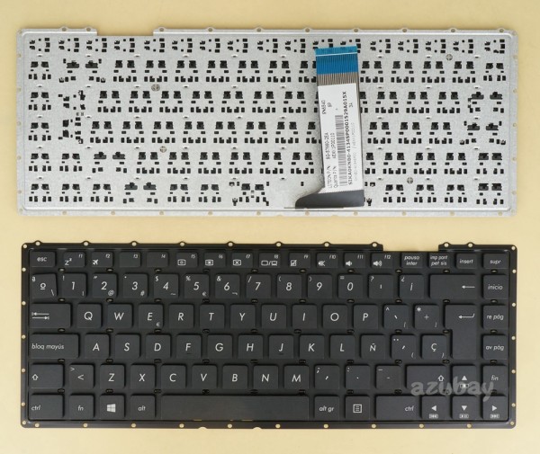 Spanish Keyboard SP Español Teclado for Laptop Laptop Asus R419LD R41LD R454LA R454LD R454LJ R454WA R454WE R455LA R455LD R455LJ R455LN R455WA R455WE TP450LA VM410L VM410LD VM490L VM490LD VM490LN W409LD W419LD W419LJ W41LD W429LD, Black