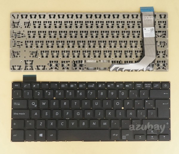 Latin LAS Spanish Keyboard LA Teclado for Laptop Asus VivoBook X407U X407UA X407UB X407UF X407MA, Black, No Frame
