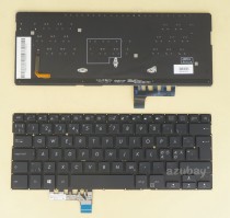 Scandinavian Nordic Danish Norwegian Swedish Finnish Keyboard Dansk tastatur Norsk tastatur Suomi näppäimistö Svensk tangentbord for ASUS ZenBook 13 UX331FA UX331FAL UX331FN UX331UA UX331UN, Backlit, Black No Frame