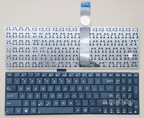 US UI English Keyboard for Laptop Asus S50C S50CA S50CB S50CM S550C S550CA S550CB S550CM S56C S56CA S56CB S56CM U58C U58CA U58CB U58CM V550C V550CA V550CB V550CM, Black, No Frame