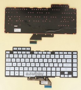 UK GB British Keyboard for Laptop ASUS ROG ZEPHYRUS S GX502 GX502GV GX502GW, Pey-key Color Backlit, Pale Blue