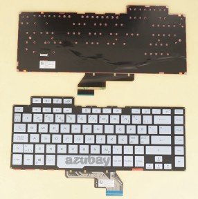 Scandinavian Nordic Danish Norwegian Swedish Finnish Keyboard Dansk tastatur Norsk tastatur Suomi näppäimistö Svensk tangentbord for Laptop ASUS ROG ZEPHYRUS S GX502 GX502GV GX502GW, Pey-key Color Backlit, Pale Blue