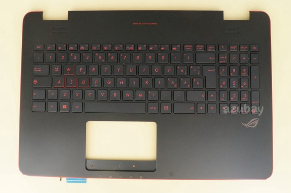 Italian Keyboard IT Tastiera Italiana with Palmrest Case Top Cover for Laptop ASUS ROG G551JK G551JM G551JW G551JX GL551JK GL551JM GL551JW GL551JX GL551vw, AZUBAY.COM Greek Keyboard GK Ελληνικό πληκτρολόγιο with Palmrest Case Top Cover for Laptop ASUS ROG G551JK G551JM G551JW G551JX GL551JK GL551JM GL551JW GL551JX GL551vw, Red Backlight, Black