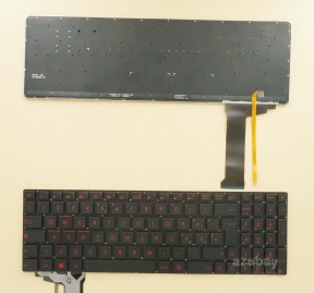 Italian Keyboard IT Tastiera Italiana for Laptop ASUS ROG G551 G551JK G551JM G551JW G551JX G551vw G58 G58JM G58JW G741 G741JM G741Jw G771 G771JM G771JW GL551 GL551JK GL551JM GL551JW GL551JX GL551vw GL771JM GL771JW, Red Backlight, Black