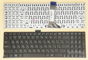 Russian RU Keyboard русский Клавиатура for Asus K555L K555LA K555LB K555LD K555LJ K555LN K555LP K555Z K555ZA K555ZE P551C P551CA R506L R506LD R506LN R511LA R511LD R511LN R512C R512CA R512M R512MA R51L R51LD R51LN R554L R554LA R554LD R556L R556LA R556LD R556LJ R556LN R556LP NSK-USA0R, Black