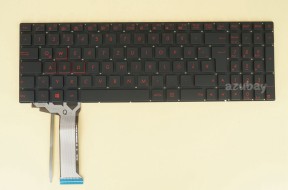 German Keyboard DE QWERTZ Deutsche Tastatur for Laptop ASUS ROG G551 G551JK G551JM G551JW G551JX G551vw G58 G58JM G58JW G741 G741JM G741Jw G771 G771JM G771JW GL551 GL551JK GL551JM GL551JW GL551JX GL551vw GL771JM GL771JW, Red Backlight, Black