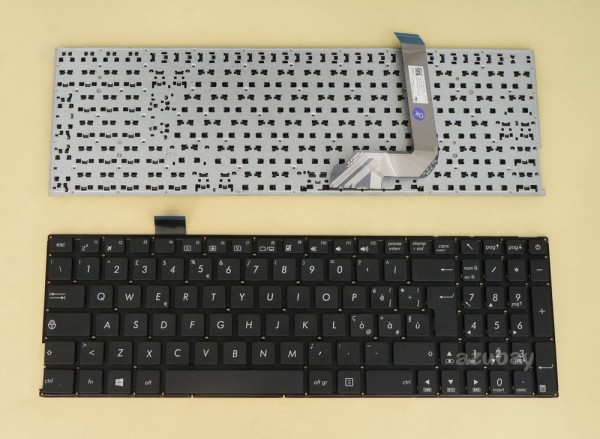 Italian Keyboard IT Tastiera Italiana for Laptop ASUS VivoBook 15 X542 X542BA X542BP X542UA X542UF X542UN X542UQ X542UR F542UA 0KN1-261IT12 MP-13K96I0-528C 0KNB0-610WIT00, Black, No Frame