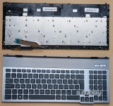 Azubay.com Latin LAS Spanish Keyboard LA Teclado for Laptop ASUS G55V G55VW V13266AK2 LA 0KNB0-B411LA00 0KN0-MK1LA21, Backlit, Black with Silver Frame