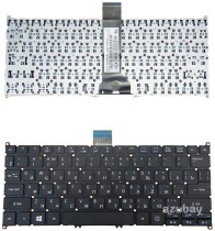 Russian Keyboard RU русский Клавиатура for Laptop ACER Aspire E3-111 E3-112M ES1-111 ES1-111M ES1-131 ES1-311 ES1-331 V3-111P V3-112P V3-331 V3-371 V3-372 V3-372T V5-122P V5-132 V5-132P, Aspire R 11 R3-131T, Travelmate B115-M B115-MP B116-M B116-MP P236-M P238-G2-M P238-M, Black, No Frame