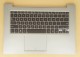 US UI English Keyboard With Silver Palmrest Case Top Cover for Laptop ASUS ZenBook UX42V BX42V UX42VS BX42VS 13GNUG1AM051-A, Backlit, with Frame