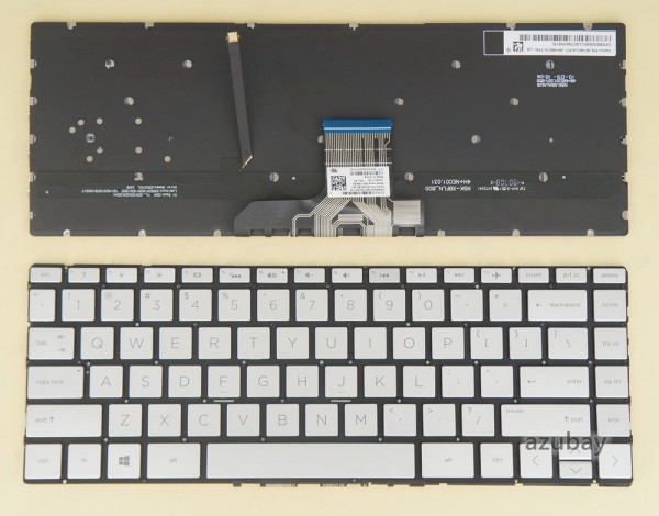 US UI English Keyboard for HP ENVY 13-ag0000 13-ah0000 13-aq0000 13-ar0000 13m-ag0000, Pavilion 13-an000 13-an0000ne 13-an0000tu 13-an0001tu 13-an0002tu 13-an0003tu 13-an0004tu 13-an0005ne 13-an0005tu 13-an0006tu 13-an0007tu 13-an0008ne 13-an0008tu 13-an0009tu 13-an0010ca 13-an0010nr, Backlit, Silver No Frame