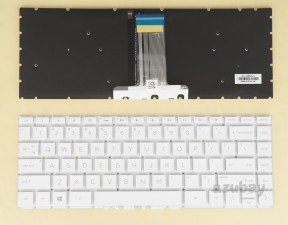 US UI English Keyboard for HP Home 14s-dp0000 14-ma0000 14-ma1000 14s-cr0000 14q-cy0000 14-dd0000 14-dd0000tu 14-dd0001tu 14-dd0002tu 14-dd0003tu 14-dd0505nd 14-dd0510nd 14-dg0000 14-dg0000tu 14-dg0001nd 14-dg0001tu 14-dg0002tu 14-dg0003nd 14-dg0003tu 14-dg0004tu 14-dg0005tu, Backlit, White No Frame