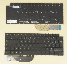 French Keyboard AZERTY Français Clavier for Laptop Dell 0M5T8J PK132SH2A17 4900JD010C0F DLM19C7 DLM19C76F0J442/J698, Backlit, Black No Frame