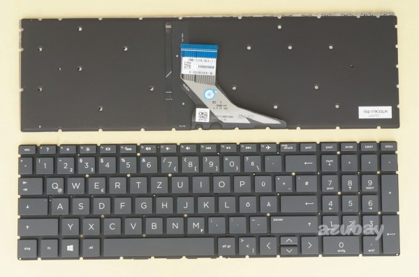 German Keyboard DE QWERTZ Deutsche Tastatur for HP Envy 15-cn0000 15-cn0001ng 15-cn0002ng 15-cn0003ng 15-cn0004ng 15-cn0005ng 15-cn0006ng 15-cn0007ng 15-cn0008ng 15-cn0100ng 15-cn0101ng 15-cn0102ng 15-cn0200ng 15-cn0201ng 15-cn0302ng 15-cn0303ng 15-cn0304ng 15-cn0305ng 15-cn0312ng 15-cn0400ng 15-cn0600ng 15-cn0700ng, Backlit, Black No Frame