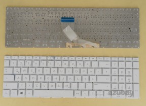German Keyboard DE QWERTZ Deutsche Tastatur for HP 17-by0351ng 17-by0400ng 17-by0401ng 17-by0402ng 17-by0406ng 17-by0407ng 17-by0514ng 17-by0515ng 17-by0531ng 17-by0600ng 17-by0601ng 17-by0602ng 17-by0605ng 17-by0606ng 17-by0609ng 17-by0611ng 17-by0613ng 17-by0617ng 17-by0618ng 17-by0619ng 17-by0621ng 17-by0622ng 17-by0700ng 17-by0800ng, White No Frame