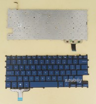 US UI English Keyboard for Samsung BA5904356A BIH4M2N0183, Backlit, Blue No Frame