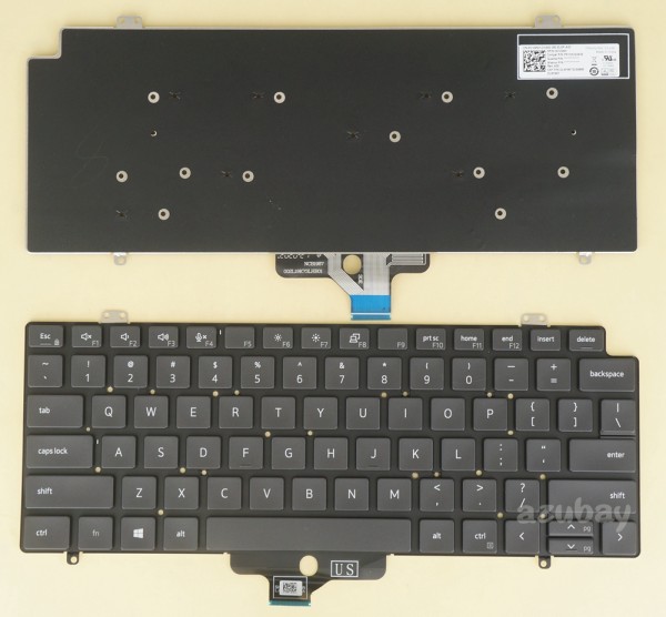 US UI English Keyboard for DELL 0CVGNH PK132UG2A00 DLM19K73US6698 DLM19K7, No Backlit, Black No Frame, Pulled