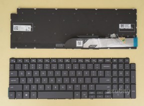 US UI English Keyboard for Dell inspiron 5584, 5590, 5593, 5594, 5598, 7590, 7591, 7791, 7590 2 in 1, 7591 2 in 1, Vostro 7590, Backlit, Black No Frame