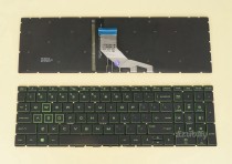 US UI English Keyboard for HP Pavilion Gaming 15-cx0139tx 15-cx0140tx 15-cx0141tx 15-cx0142tx 15-cx0143tx 15-cx0144tx 15-cx0145tx 15-cx0146tx 15-cx0147tx 15-cx0148tx 15-cx0149tx 15-cx0150tx 15-cx0151tx 15-cx0152tx 15-cx0153tx 15-cx0154tx 15-cx0155tx 15-cx0156tx 15-cx0157tx 15-cx0158tx 15-cx0159tx 15-cx0160tx 15-cx0161tx 15-cx0162tx 15-cx0163tx, Green Backlight, Black No Frame