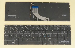 Scandinavian Nordic Danish Norwegian Swedish Finnish Keyboard Dansk tastatur Norsk tastatur Suomi näppäimistö Svensk tangentbord for HP Pavilion Gaming 15-dk 15-dk0000 15-ec 15-ec0000 16-a 16-a0000, White Backlight, Black No Frame