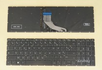 French Keyboard AZERTY Français Clavier for HP Pavilion Gaming 15-dk 15-dk0000 15-ec 15-ec0000 16-a 16-a0000, White Backlight, Black No Frame