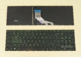 Azubay.com US UI English Keyboard for HP Pavilion Gaming 15-dk 15-dk0000 15-ec 15-ec0000 16-a 16-a0000, Green Backlight, Black No Frame