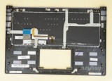 Belgian Keyboard AZERTY BE Belge Belgium Clavier Toetsenbord with Palmrest Case Top Cover for Asus Zenbook UX302L UX302LA UX302LG, with Deep Blue keys and Silver Frame, Backlit