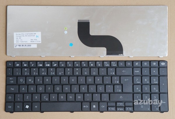 Brazilian Portuguese Keyboard Brazil BR-PT Brasil Teclado for Packard Bell LM81 PEW71 PEW72 PEW76 PEW91 PEW96 TE11BZ TE11HC TE11HR TK11BZ TK13BZ TK36 TK37 TK81 TK83 TK85 TK87 TM01 TM05 TM80 TM81 TM82 TM83, Black