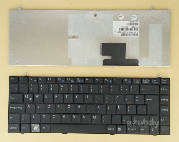 Latin LAS Spanish Keyboard LA Teclado for Sony VGN-FZ, Black
