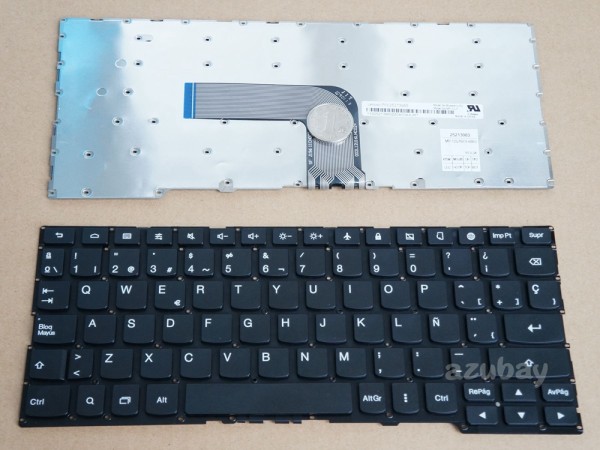 Spanish Keyboard SP Español Teclado for Laptop Lenovo Ideapad 25213983 25214013 25214042 MP-12U16E0-6863, Black No Frame