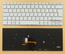 Spanish Keyboard SP Español Teclado for Sony VAIO FIT 14E, SVF14E, SVF 14E, SVF14211CLB SVF14213CLB SVF14214CLB SVF14214CLW SVF14215CLB SVF14215CLW SVF1421A4E SVF1421B4E SVF1421C4E SVF1421C5E SVF1421D4E SVF1421E2E SVF1421E4E SVF1421F4E SVF1421G4E SVF1421H4E SVF1421L1E SVF1421P2E, Backlit, White No Frame