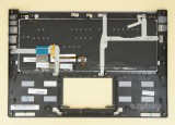 Portuguese Keyboard PT Português Teclado with Palmrest Case Top Cover for Asus Zenbook UX302L UX302LA UX302LG, with Deep Blue keys and Silver Frame, Backlit