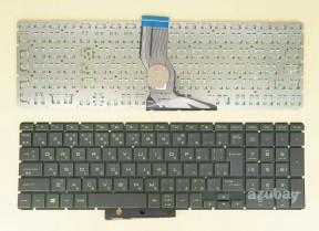 Japanese JP JA Keyboard for HP Pavilion Power 15-cb 15-cb000, Backlight Version without backlight board, Black with Green Letters, No Frame