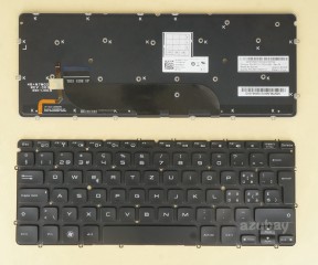 Swiss German CH SW QWERTZ Schweiz Tastatur Keyboard for Laptop DELL 0W48JF AED13S00110 MP-11C76CHJ920, Model No.: Spyder, Backlit, Black No Frame