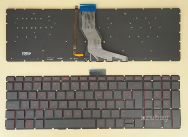 Belgian Keyboard AZERTY BE Belge Belgium Clavier Toetsenbord for HP Pavilion Gaming 15-an 15-an000 15-an080nb Star Wars Special Edition Notebook, Red Backlight, Black No Frame