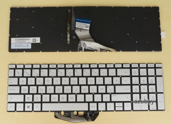 Belgian Keyboard AZERTY BE Belge Belgium Clavier Toetsenbord for HP Pavilion 15-cw0145nb 15-cw0146nb 15-cw0999nb 15-cw1000 15t-cu000 15z-cw000, Pavilion x360 15-cr0000 15-cr0001nb 15-cr0070nb 15-cr0160nb 15-cr0161nb 15-cs0000 15-cs0012nb 15-cs0019nb 15-cs0038nb 15-cs0040nb 15-cs0059nb 15-cs0072nb 15-cs0077nb 15-cs0078nb 15-cs0090nb 15-cs0096nb 15-cs0108nb 15-cs0109nb 15-cs0113nb, Backlit, Silver No Frame