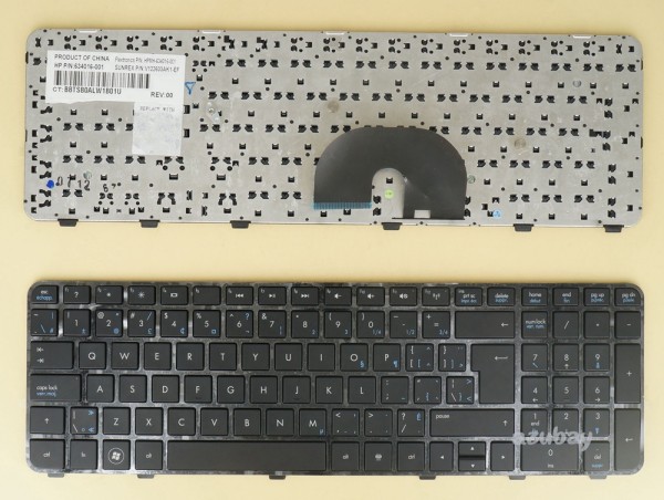 Canadian CA CF EF Keyboard for HP Pavilion DV6-6000 DV6-6100 dv6-6020ca dv6-6040ca dv6-6070ca, Black with Frame