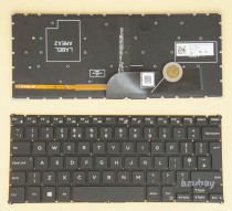 UK GB British Keyboard for Dell 0JT6X7 NSK-LUBBW 0U, 490.06807.0D0U, Backlit, Black No Frame