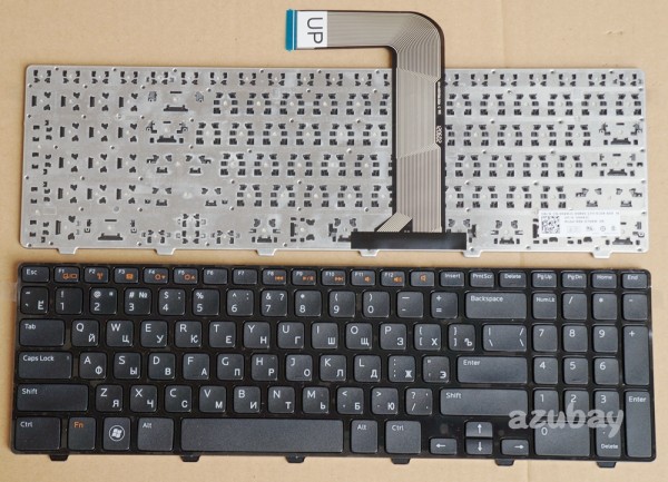 Russian Keyboard RU русский Клавиатура for Dell 0NKR2C NSK-DY0SW 0R, Black with Frame