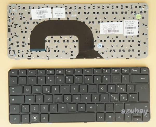 Italian Keyboard IT Tastiera Italiana for HP Pavilion DM1-3000 DM1-3100 DM1-3200, Black with Frame