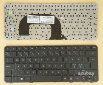 Scandinavian Nordic Danish Norwegian Swedish Finnish Keyboard Dansk tastatur Norsk tastatur Suomi näppäimistö Svensk tangentbord for HP Pavilion DM1-4000 DM1-4100 DM1-4200 dm1-4300 dm1-4400 dm1-4034eo dm1-4035eo dm1-4100eo dm1-4110eo dm1-4115eo dm1-4120eo dm1-4190eo dm1-4301so dm1-4401eo, Black with Frame