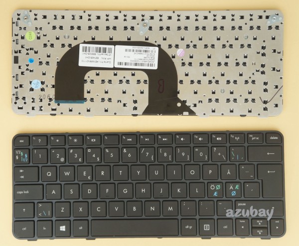 Scandinavian Nordic Danish Norwegian Swedish Finnish Keyboard Dansk tastatur Norsk tastatur Suomi näppäimistö Svensk tangentbord for HP Pavilion DM1-4000 DM1-4100 DM1-4200 dm1-4300 dm1-4400 dm1-4034eo dm1-4035eo dm1-4100eo dm1-4110eo dm1-4115eo dm1-4120eo dm1-4190eo dm1-4301so dm1-4401eo, Black with Frame