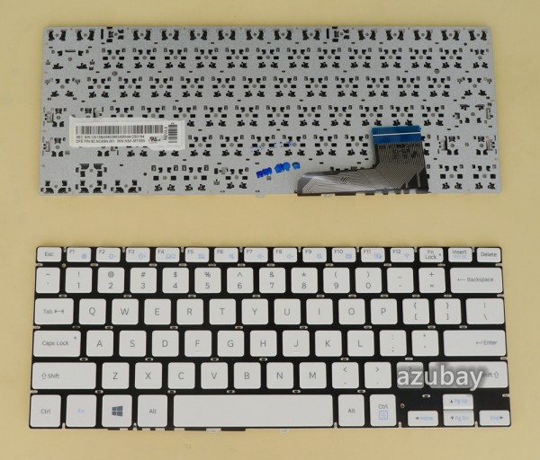 US UI English Keyboard for Samsung NP905S3K NP910S3K NP915S3K 905S3K 910S3K 915S3K, White No Frame