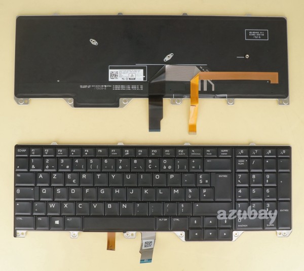 French Keyboard AZERTY Français Clavier for Laptop Dell Alienware 17 R4, RGB Backlit, Pulled
