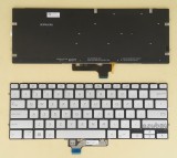 Azubay.com US UI English Keyboard for Asus NSK-WRKBN_US 9Z.NFKBN.K01 HQ21012249000 98MA03BLA01, Backlit, Silver No Frame