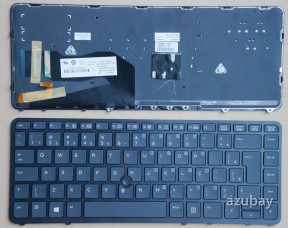 Brazilian Portuguese Keyboard Brazil BR-PT Brasil Teclado for HP 731179-201 736654-201 NSK-CP2BV 9Z.N9JBV.21B, Backlit, with Black Frame
